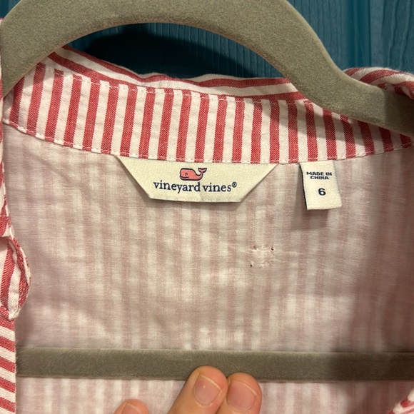 Vineyard Vines seersucker tie front striped dress - 6 - Picture 7 of 10